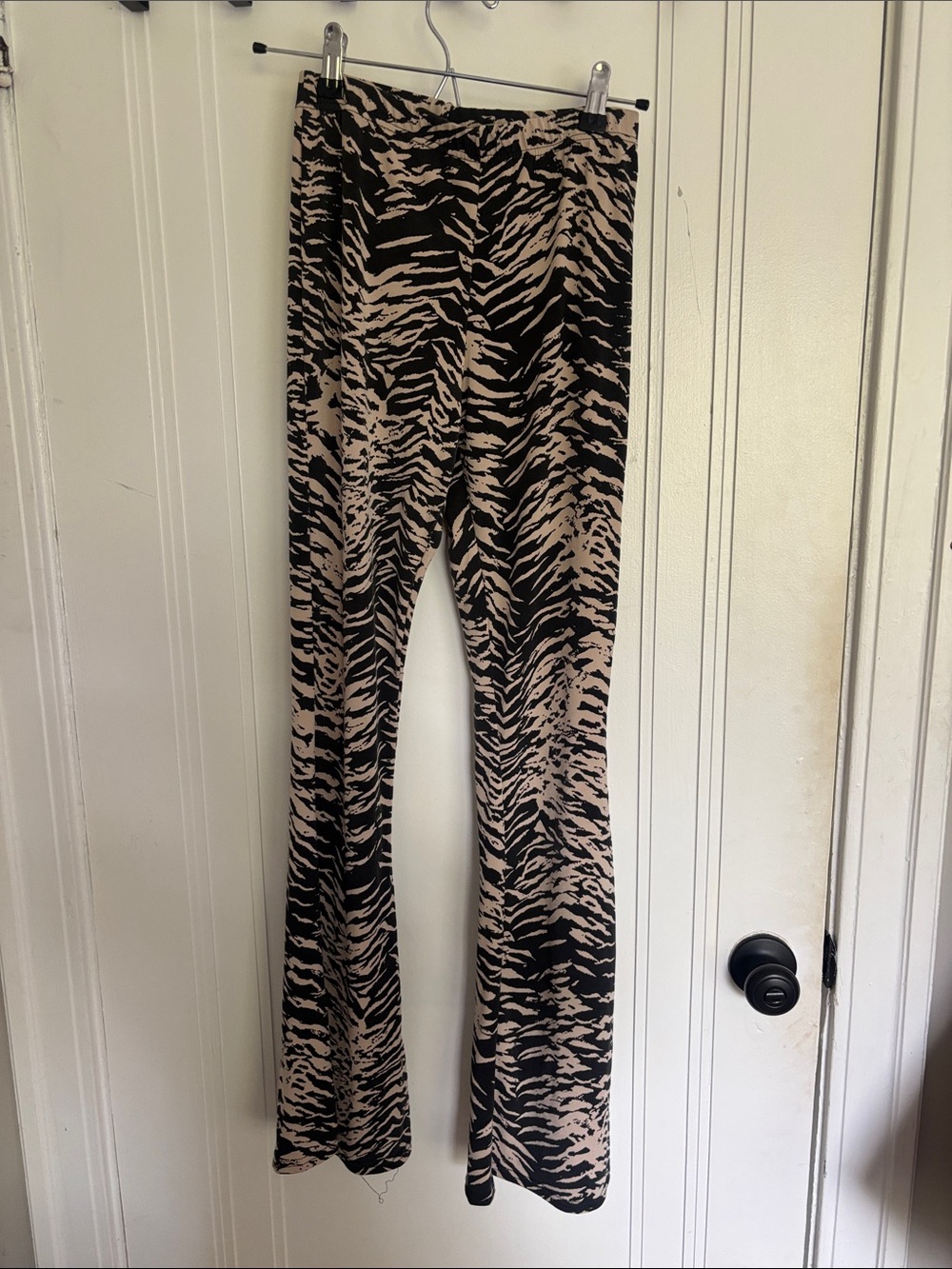 Zebra Print Flared Pants